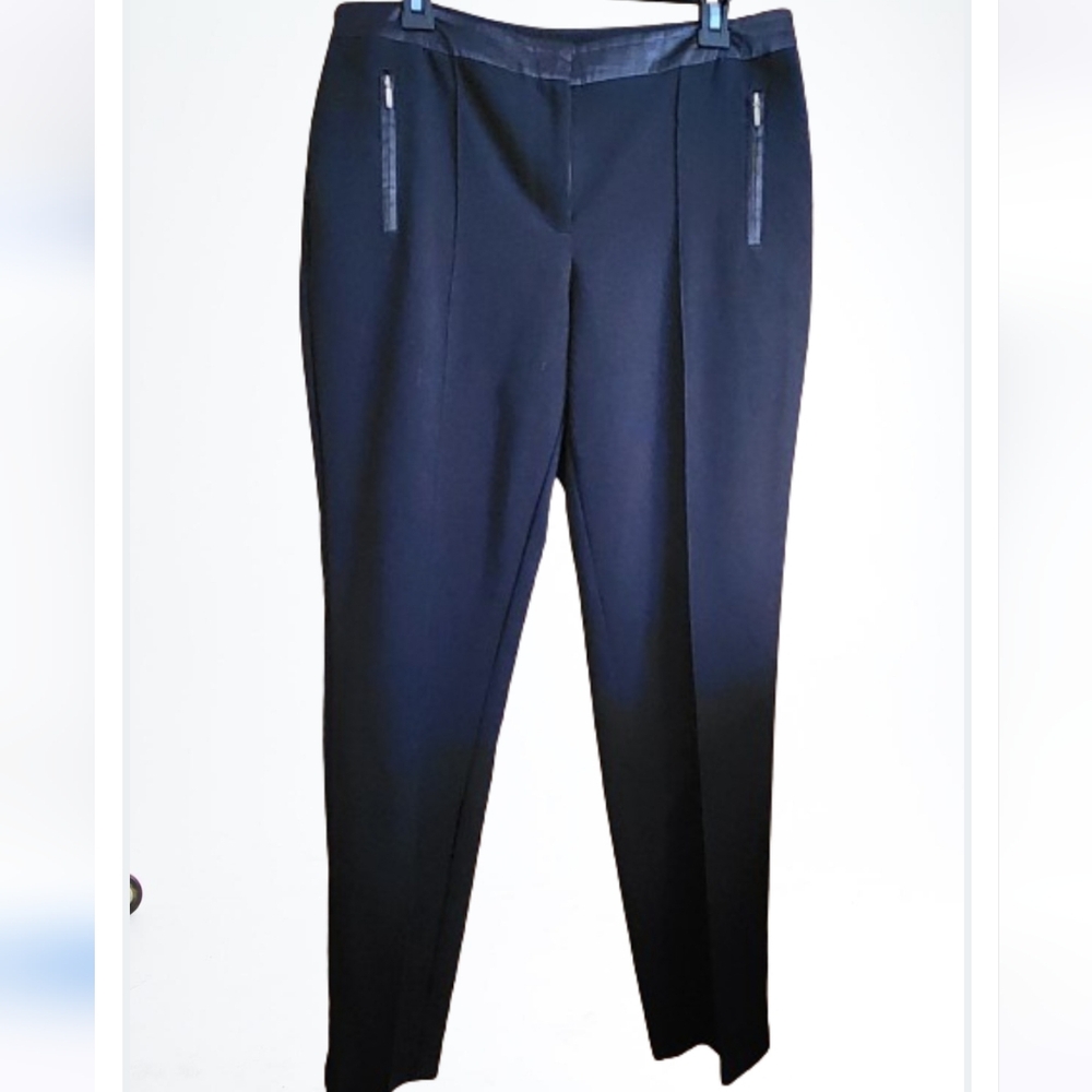 Chico's Tuxedo Dress Pants Satin Trim Front Seam Chico's Size 1.5